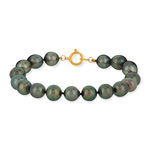 Gold bracelet 750 yellow Tahitian cultured pearls 20 cm - view 2