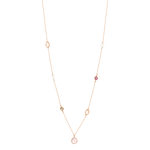 Sautoir or rose 375 perles de cultures et pierres fines 61 cm - vue 1