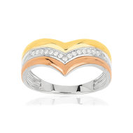 Bague MATY Or 750 3 tons Diamants