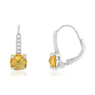 Boucles d'oreilles MATY Argent 925 Zirconias jaunes