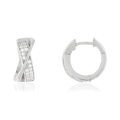 Boucles d'oreilles MATY Argent 925 Zirconia - vue V1