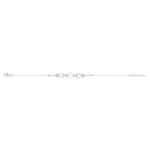 Bracelet argent 925 perle de culture de Chine et zirconias 19 cm - vue 1