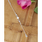 Bracelet argent 925 perle de culture de Chine et zirconias 19 cm - vue D3