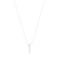 Collier MATY Argent 925 Perle de culture de chine et Zirconia 40 cm