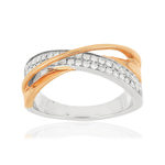 Bague 2 ors 750 diamants - vue 1