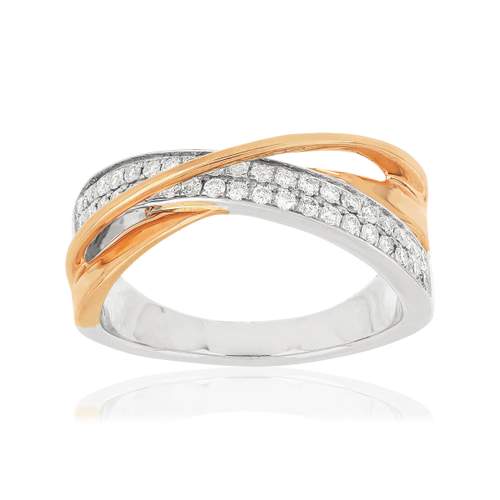 Bague 2 ors 750 diamants