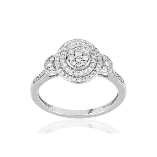 Bague or blanc 750 diamants