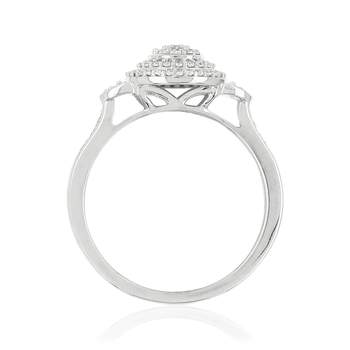Bague or blanc 750 diamants