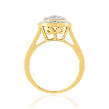 Bague or 750 2 tons diamants