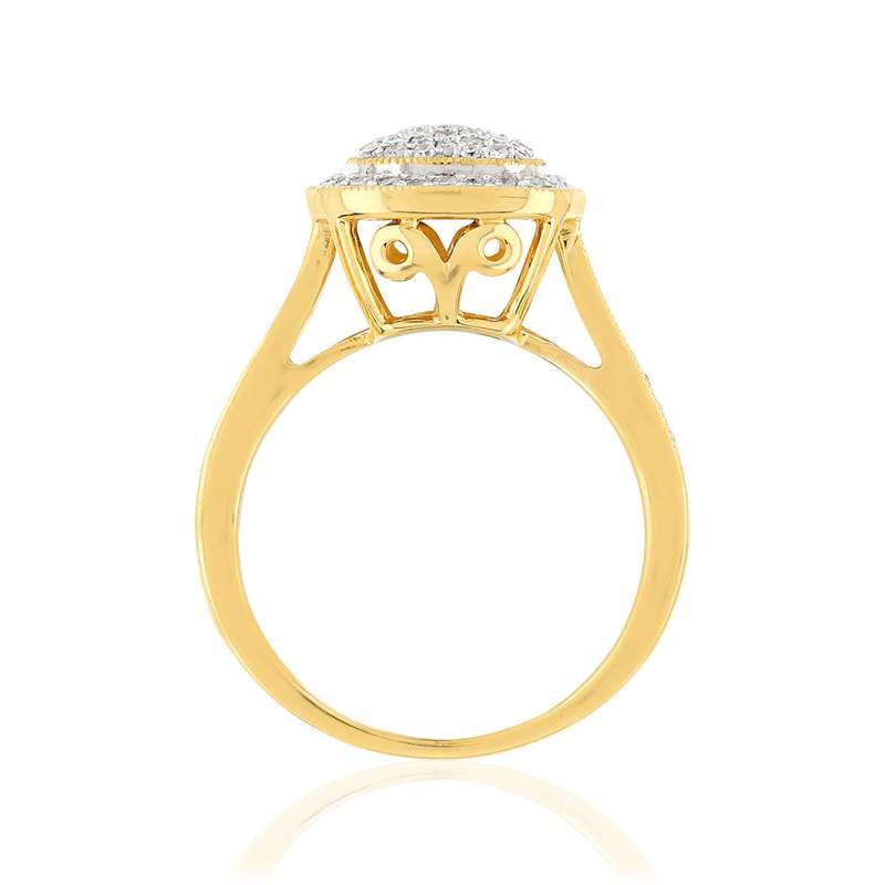 Bague or 750 2 tons diamants - vue 2