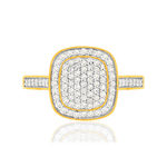 Bague or 750 2 tons diamants - vue 3