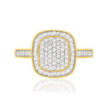 Bague or 750 2 tons diamants