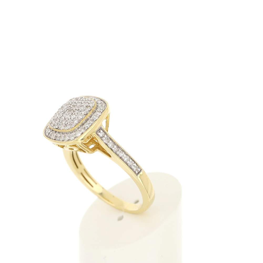 Bague or 750 2 tons diamants - vue 4
