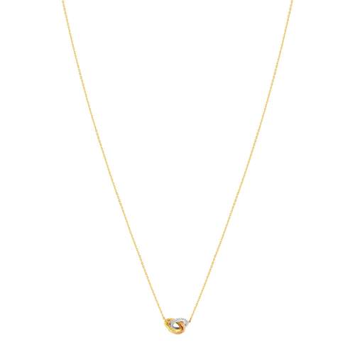 Collier 3 ors 375 diamants 42 cm