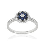 Bague MATY Or blanc 750 Saphirs et Diamants - vue 1