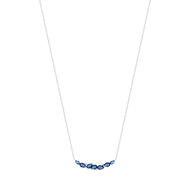 Collier MATY Argent 925 Zirconias bleus 45 cm