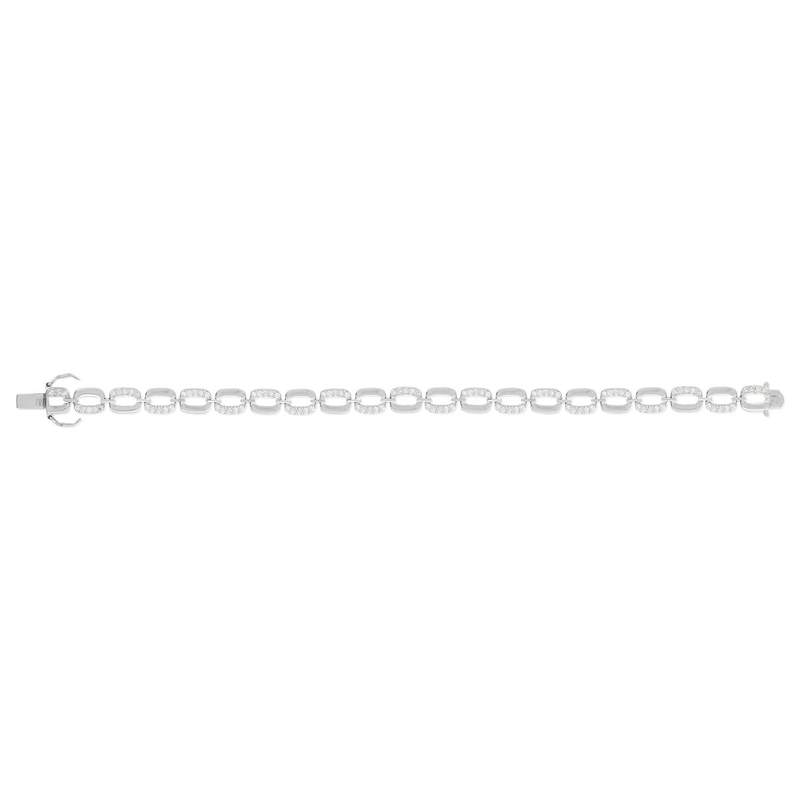 Bracelet argent 925 zirconias 20 cm - vue 1