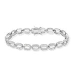 Bracelet argent 925 zirconias 20 cm - vue 2