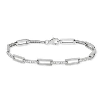 Zilveren armband 925 zirkonia's 19 cm