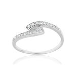 Bague argent 925 zirconias - vue 1