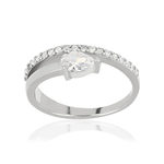 Bague argent 925 zirconias - vue 1