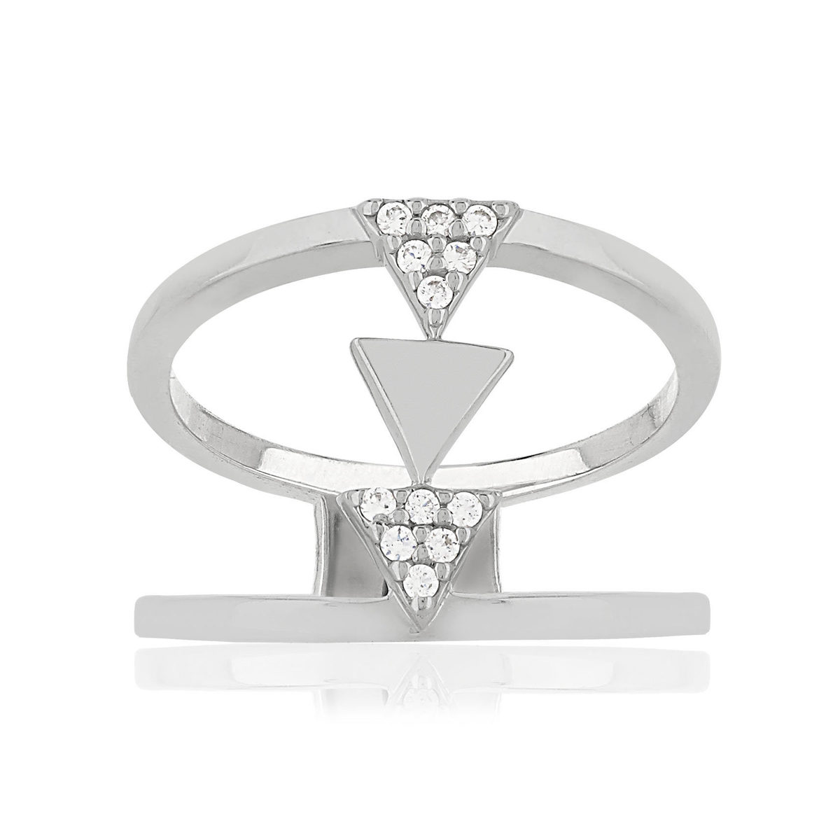 Bague MATY Argent 925 Zirconias - vue V3
