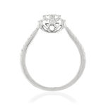 Bague or blanc 750 diamants - vue 2