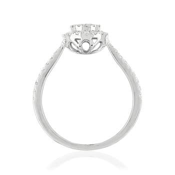 Bague or blanc 750 diamants