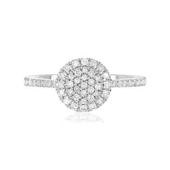 Bague or blanc 750 diamants