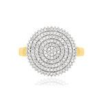 Bague or 750 2 tons diamants - vue 3