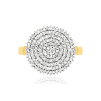 Bague or 750 2 tons diamants