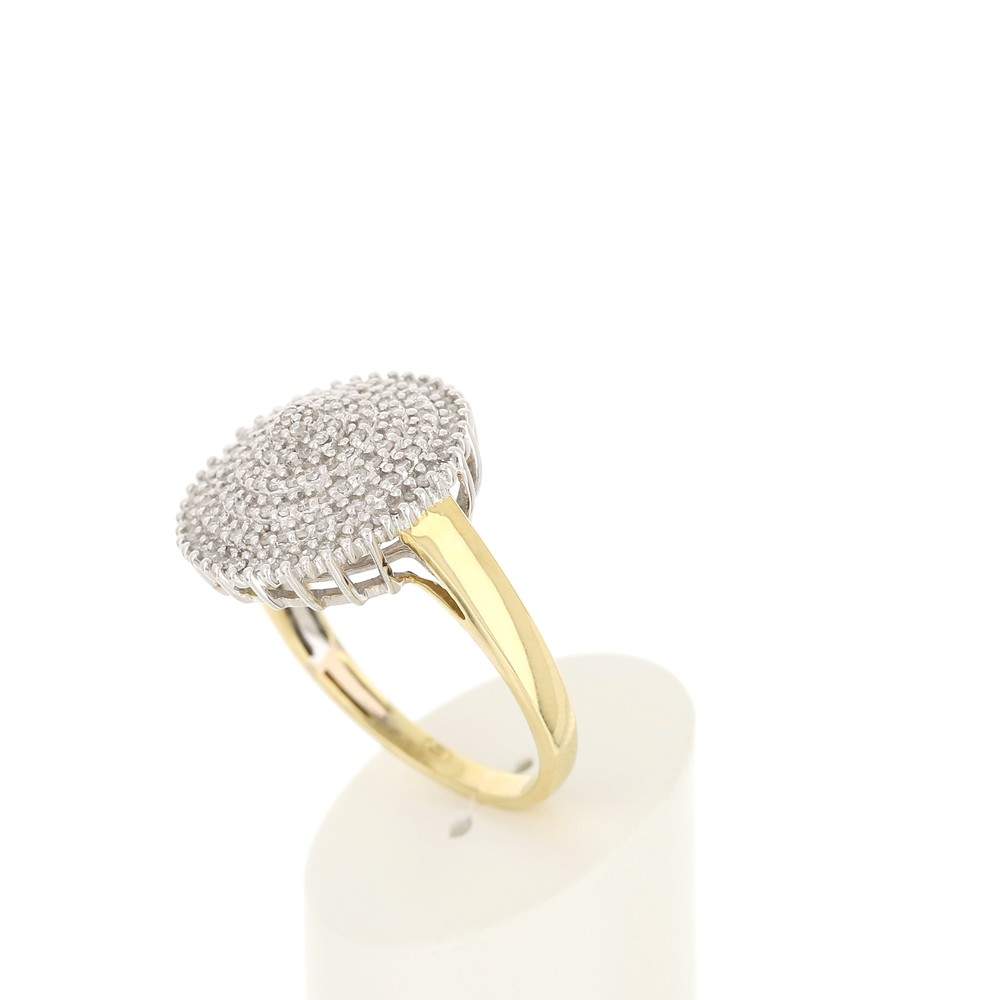 Bague or 750 2 tons diamants - vue 4