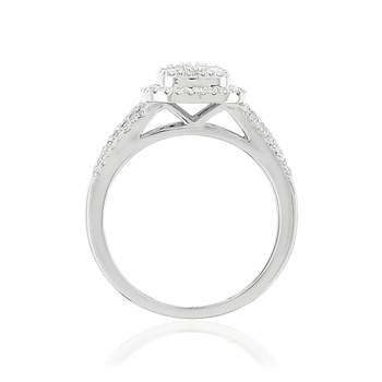 Bague or blanc 750 diamants