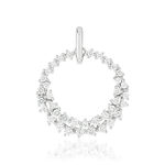 Pendentif or blanc 750 diamants - vue 1