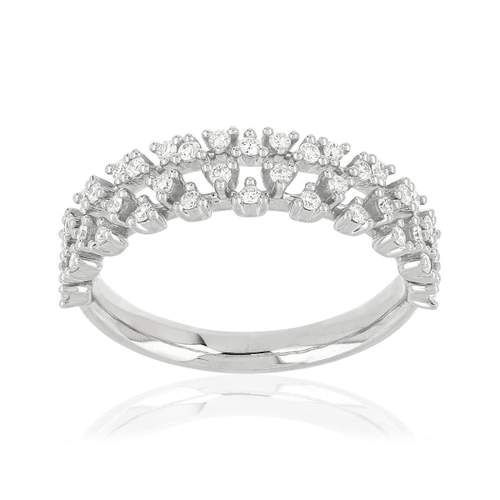 Bague or blanc 750 diamants