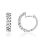 Creoles or blanc 750 diamants - vue 1