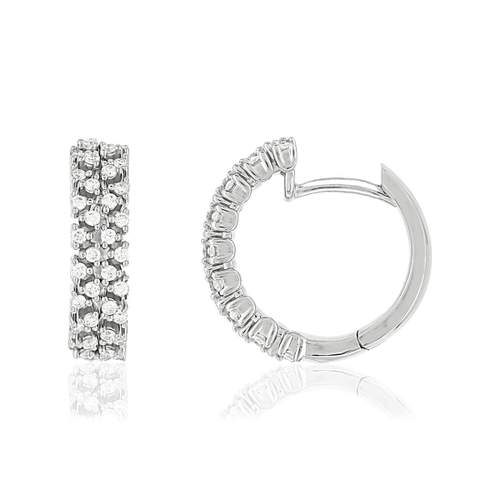 Creoles or blanc 750 diamants