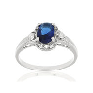 Bague MATY Argent 925 Zirconias bleu