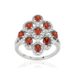 Bague MATY Argent 925 Zirconias rouges - vue 1