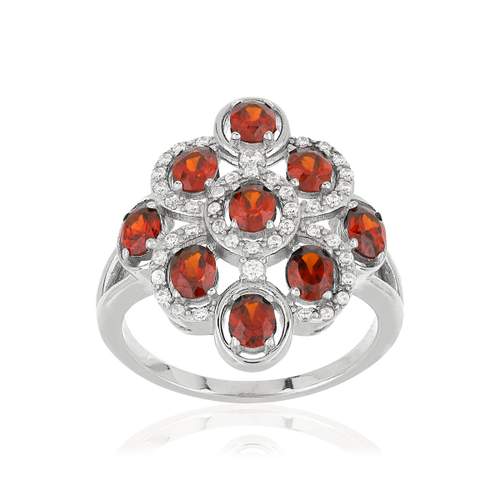 Bague MATY Argent 925 Zirconias rouges