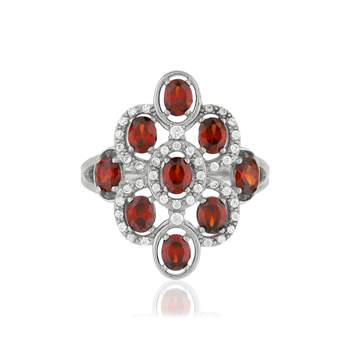 Bague MATY Argent 925 Zirconias rouges