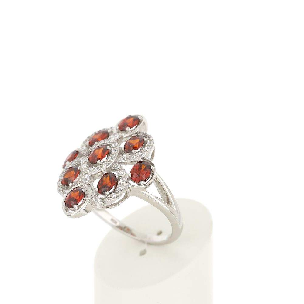 Bague MATY Argent 925 Zirconias rouges - vue 3