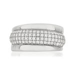 Bague argent 925 zirconias - vue 3