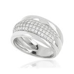 Bague argent 925 zirconias - vue D1