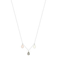 Collier MATY Argent 925 Pierre de lune et Labradorites