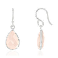 Boucles d'oreilles MATY Argent 925 Quartz rose