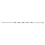 Bracelet or blanc 750 saphirs diamants 18 cm - vue 1