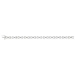 Bracelet or blanc 750 diamants 17,5 cm - vue 1