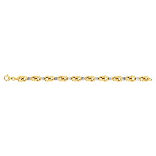 Bracelet or 750 2 tons 19,5 cm