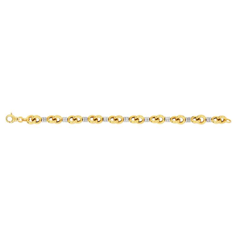 Bracelet or 750 2 tons 19,5 cm - vue 1